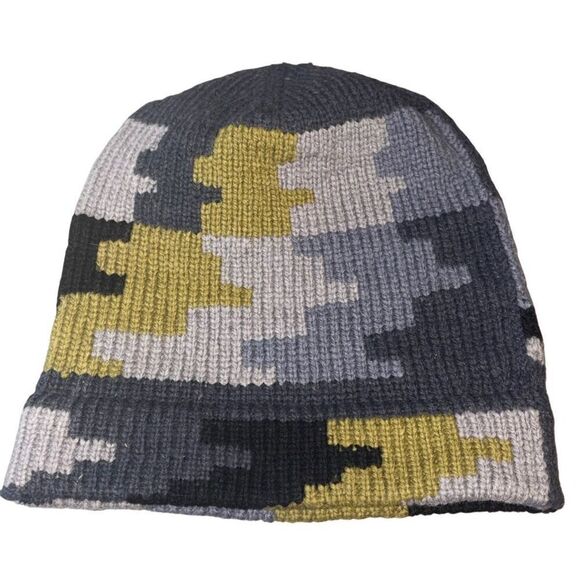 Vintage Handknit “Damoflage” Pixelated Wool Beanie - Picture 5 of 15
